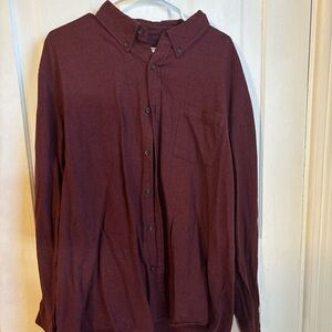 St. John's Bay Red Casual Button Down Shirt